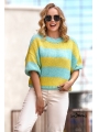 Dryžuotas megztinis, geltona/žalia